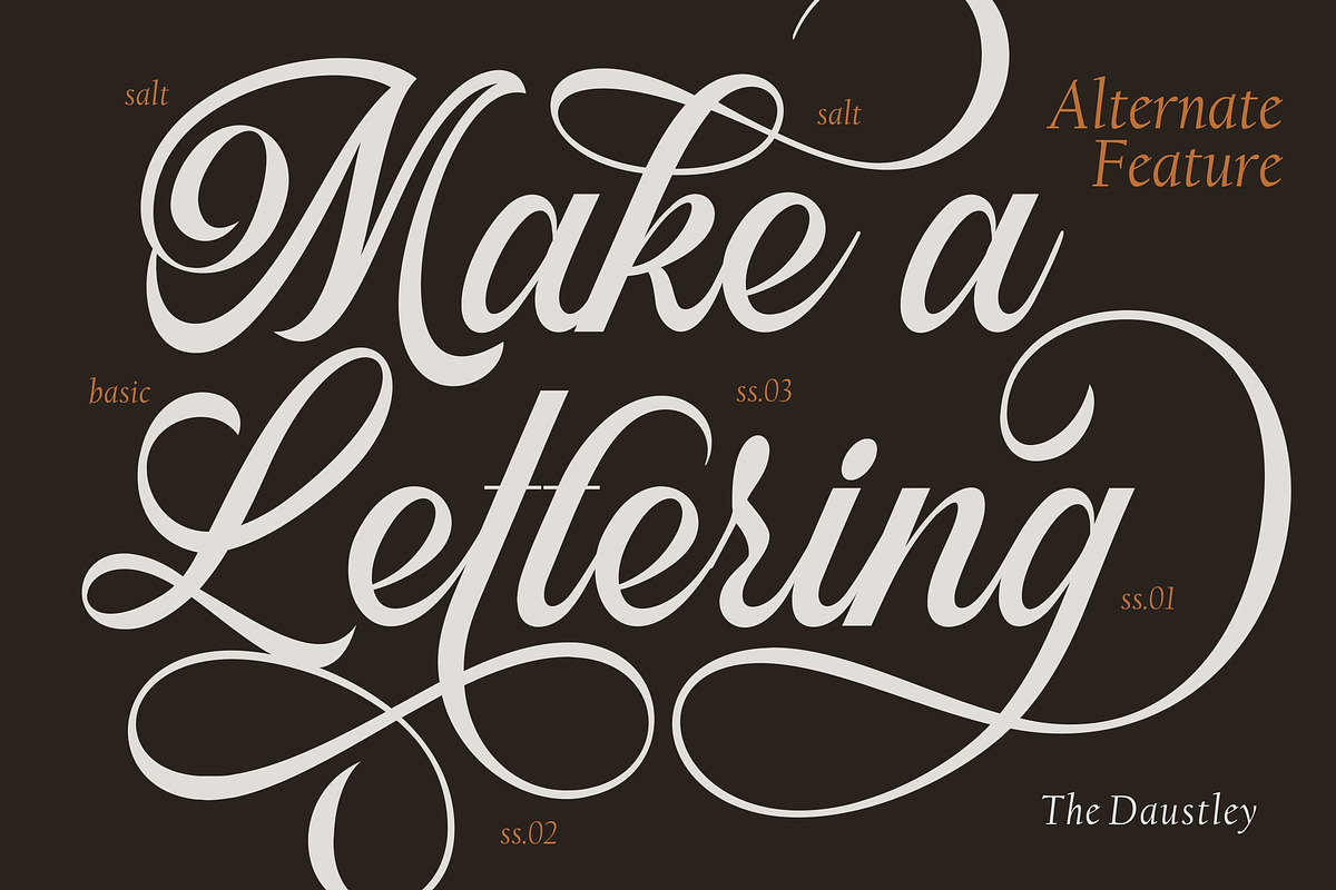 Daustley - Modern Calligraphy, a Font by ErgibiStudio (Photo 7 of 11)