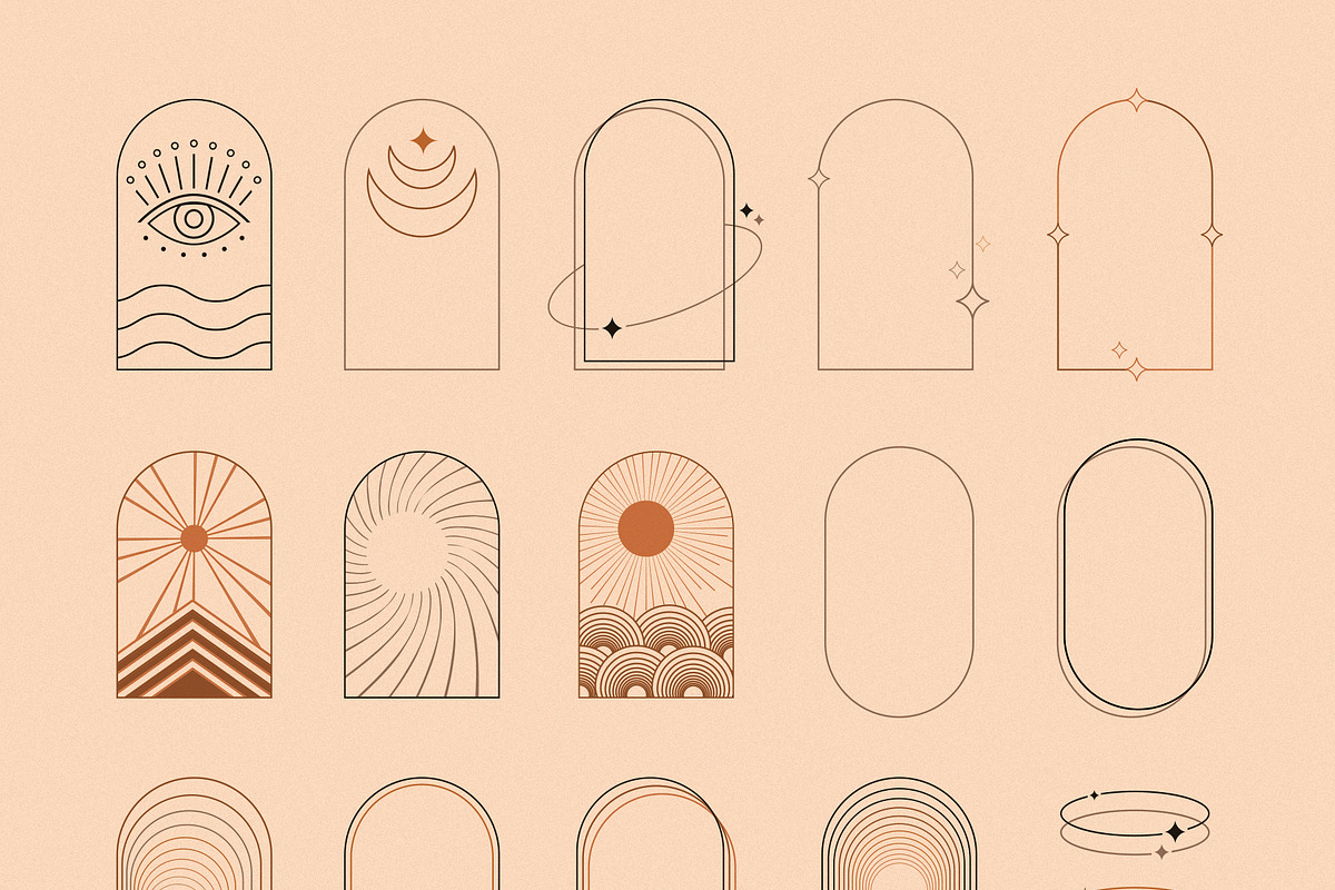 Forms, shapes vector logo elements, an Object Graphic by Olya Creative (Photo 7 of 16)