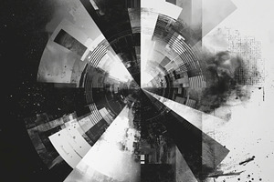 Abstract Monochrome Geometric Art, an Abstract Photo by Ocean Digital Art