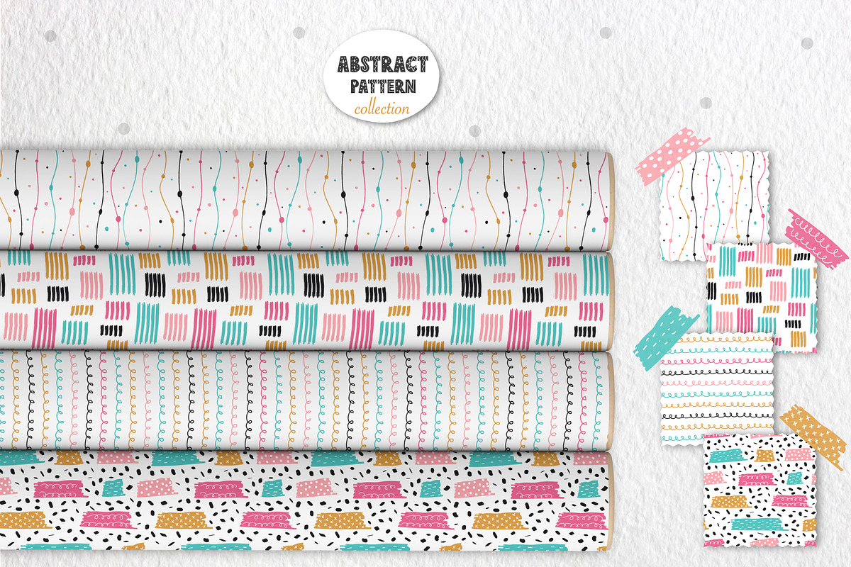 Cute Abstract Doodle Pattern Pack, a Pattern Graphic by lindoet23 (Photo 4 of 5)