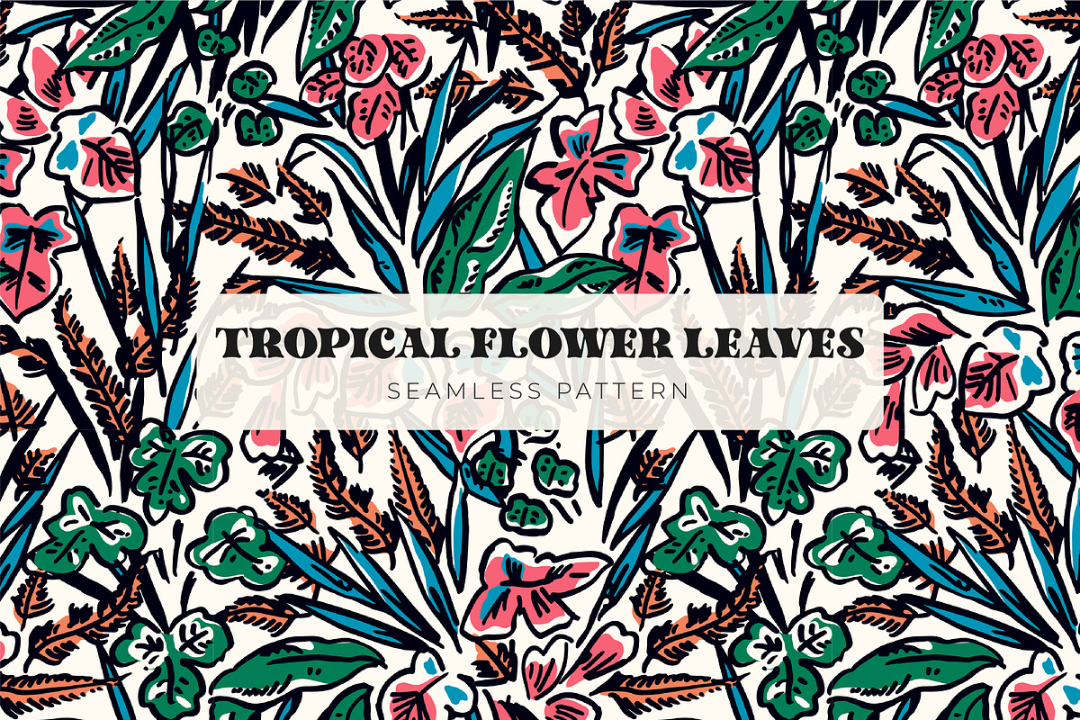 Hand-drawn Tropical Flower Patterns, a Pattern Graphic by ASTUDIO (Photo 6 of 7)