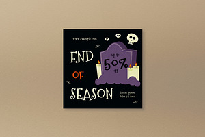 Halloween Sale Square Banner