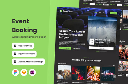 GalaGlide - Event Booking Landing V1, a Landing Page Template by twinstd