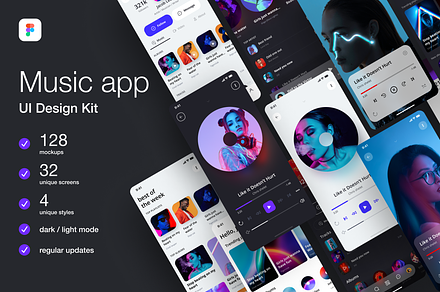 Music app UI Kit ( Figma)