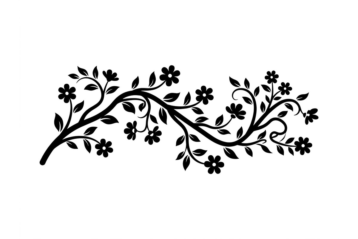 Elegant Floral Vine Silhouette, an Object Graphic by Creativeshirt (Photo 3 of 3)