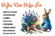 Peter Rabbit clipart, watercolor, a Seasonal Illustration by CreationArt (Thumbnail 5 of 7)