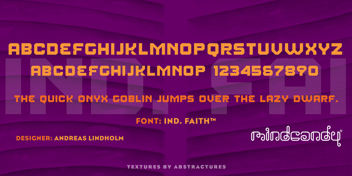 Ind. Faith™, a Sans Serif Font by MINDCANDY