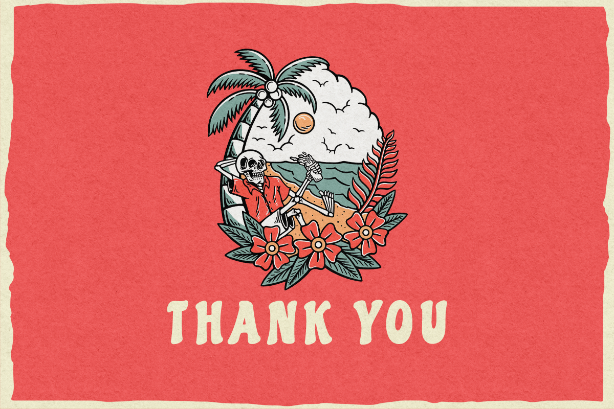 Summer Skull Vector Illustrations, an Illustration by Localmad (Photo 6 of 6)