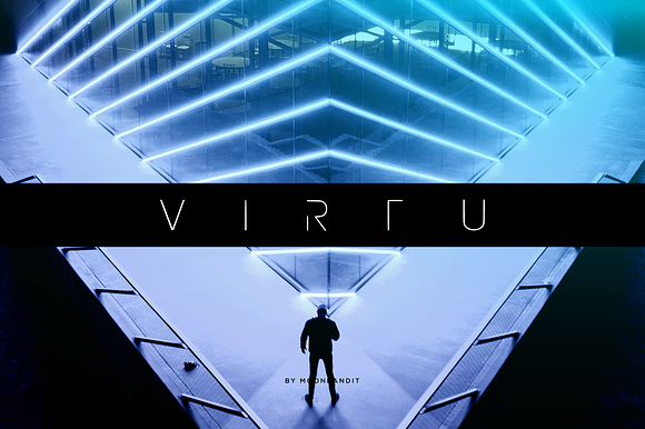 VIRTU - modern minimalist font preview 5