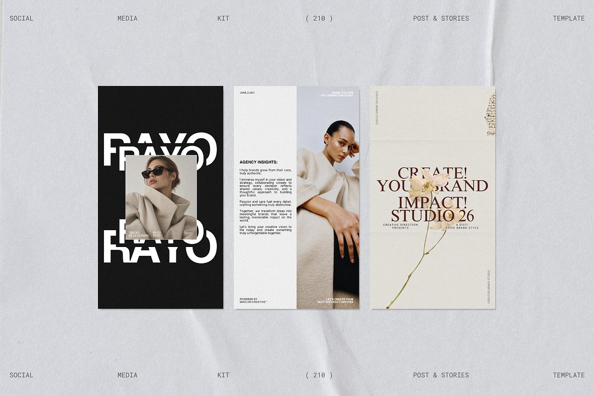OREN | Social Media Kit Bundle, a Social Media Template by Prapti Design (Photo 4 of 10)