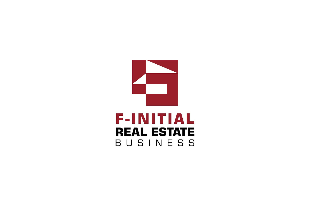 F real estate logo, a Branding & Logo Template by ZHR Creative