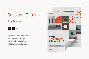 Creative Interior Design Poster, a Poster Template by StreaksideStd