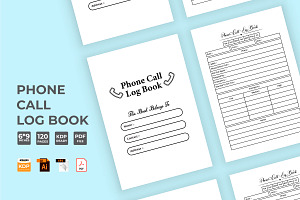 Phone Call Log Book KDP Interior