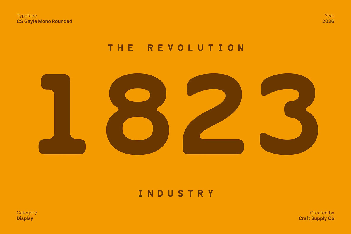 CS Gayle Mono Rounded, a Sans Serif Font by Craft Supply Co. (Photo 3 of 8)