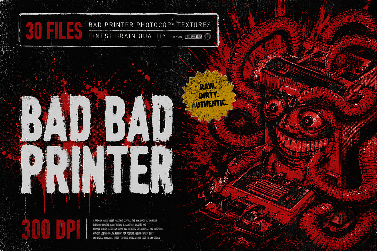 Bad Bad Printer - Photocopy Textures, a Texture Graphic by BeNone Designs (Photo 1 of 6)