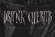 Drunk Cherub Whimsical Display Font, a Handwritten Font by The October Creative (Thumbnail 1 of 8)