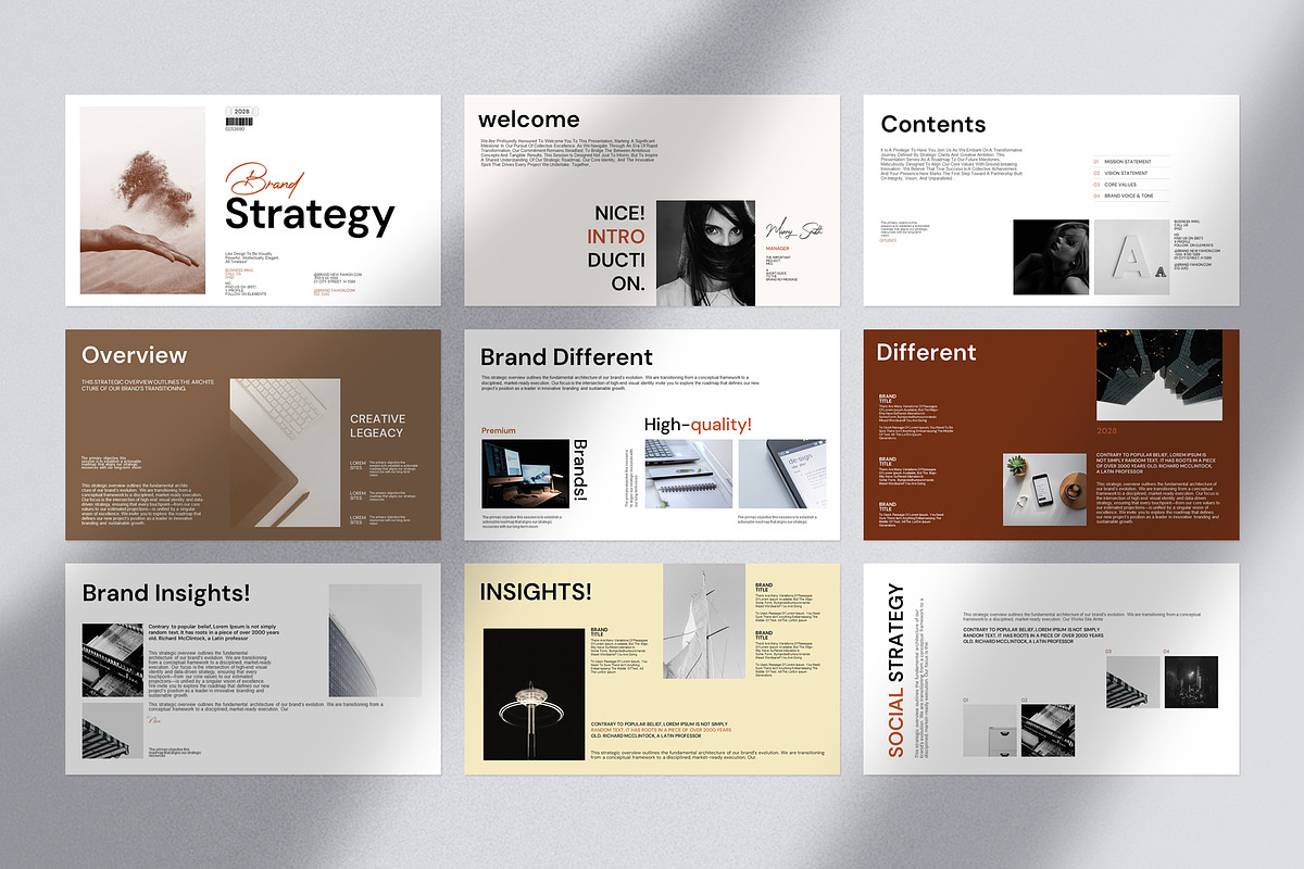 Brand Strategy Presentation Template, a Presentation Template by Slide_Genius1 (Photo 4 of 6)