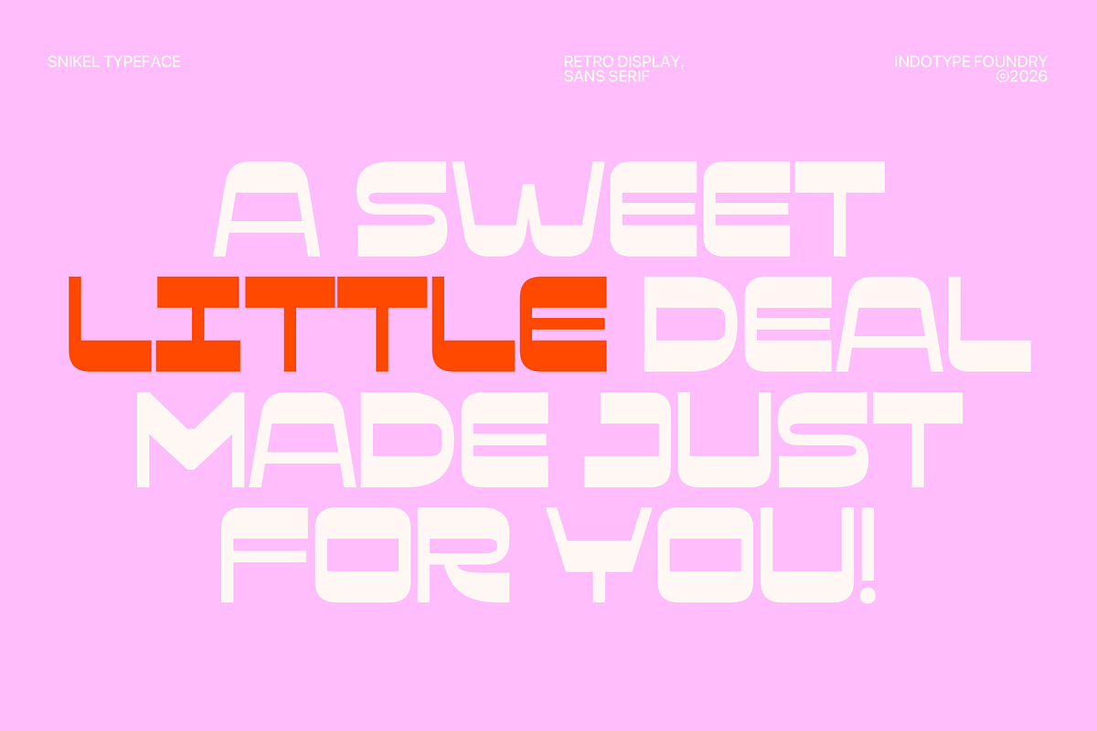 Snikel - Retro Display Font, a Sans Serif Font by Indotype Foundry (Photo 2 of 10)