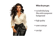 Chic Lady Boss Cliparts, a Person Illustration by Mash Mash Stickers (Thumbnail 2 of 9)