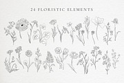 Floristic line art illustrations, a Decorative Illustration by La Petite Line Art (Thumbnail 3 of 10)