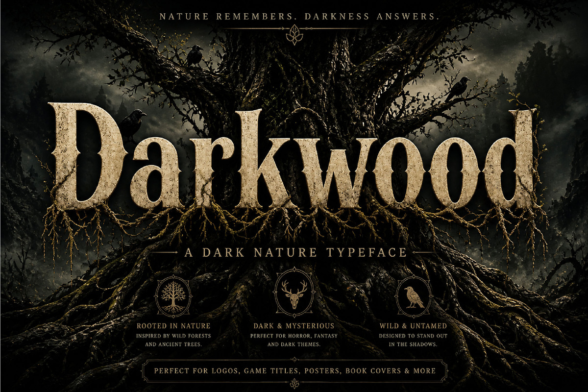 Darkwood, a Blackletter Font by Wow Magic (Photo 3 of 4)