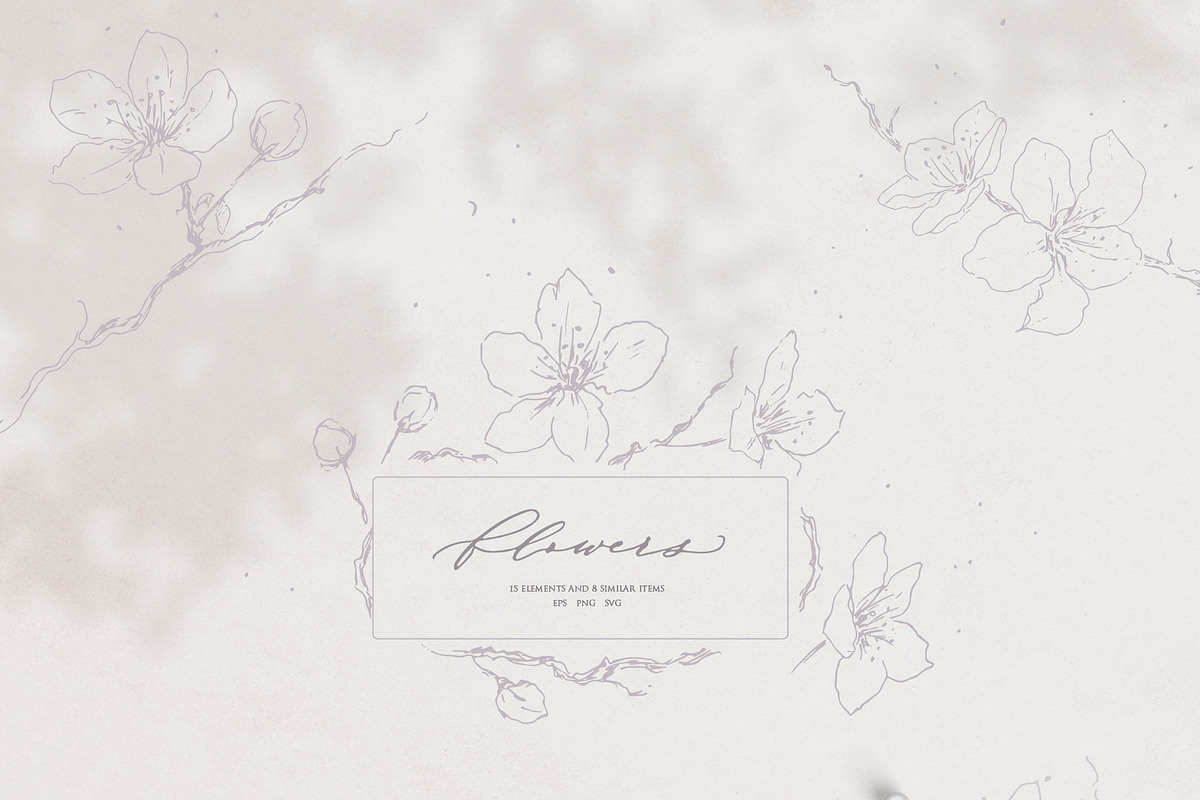 Wedding frame and floral monogram, an Illustration by Summer Nightingale Art (Photo 3 of 10)