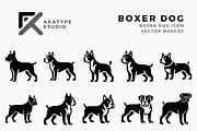 Boxer Dog Icon Vector, a Solid Icon by Akatype Studio (Thumbnail 1 of 3)