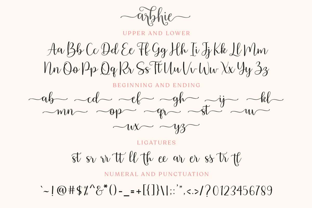 Arbhie Script, a Script Font by Zane Studio (Photo 8 of 8)