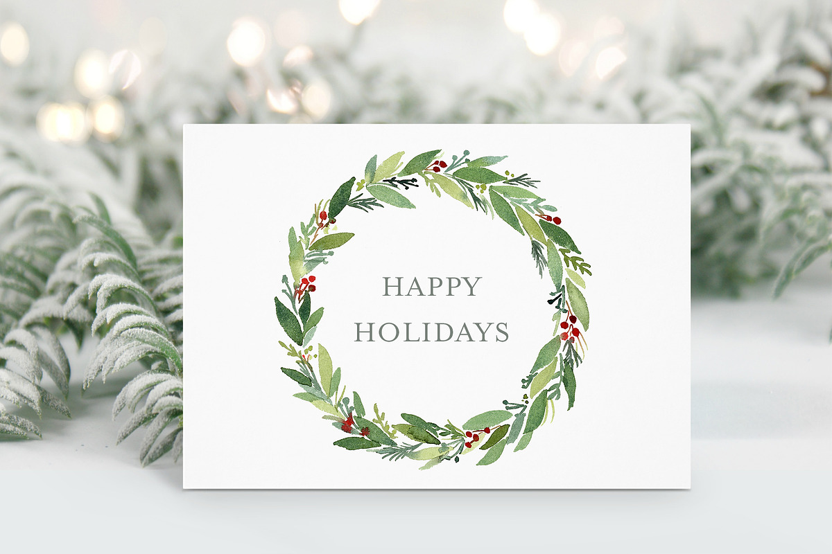 Christmas Holiday Wreaths, a Graphic by Lavender And Sea (Photo 3 of 3)