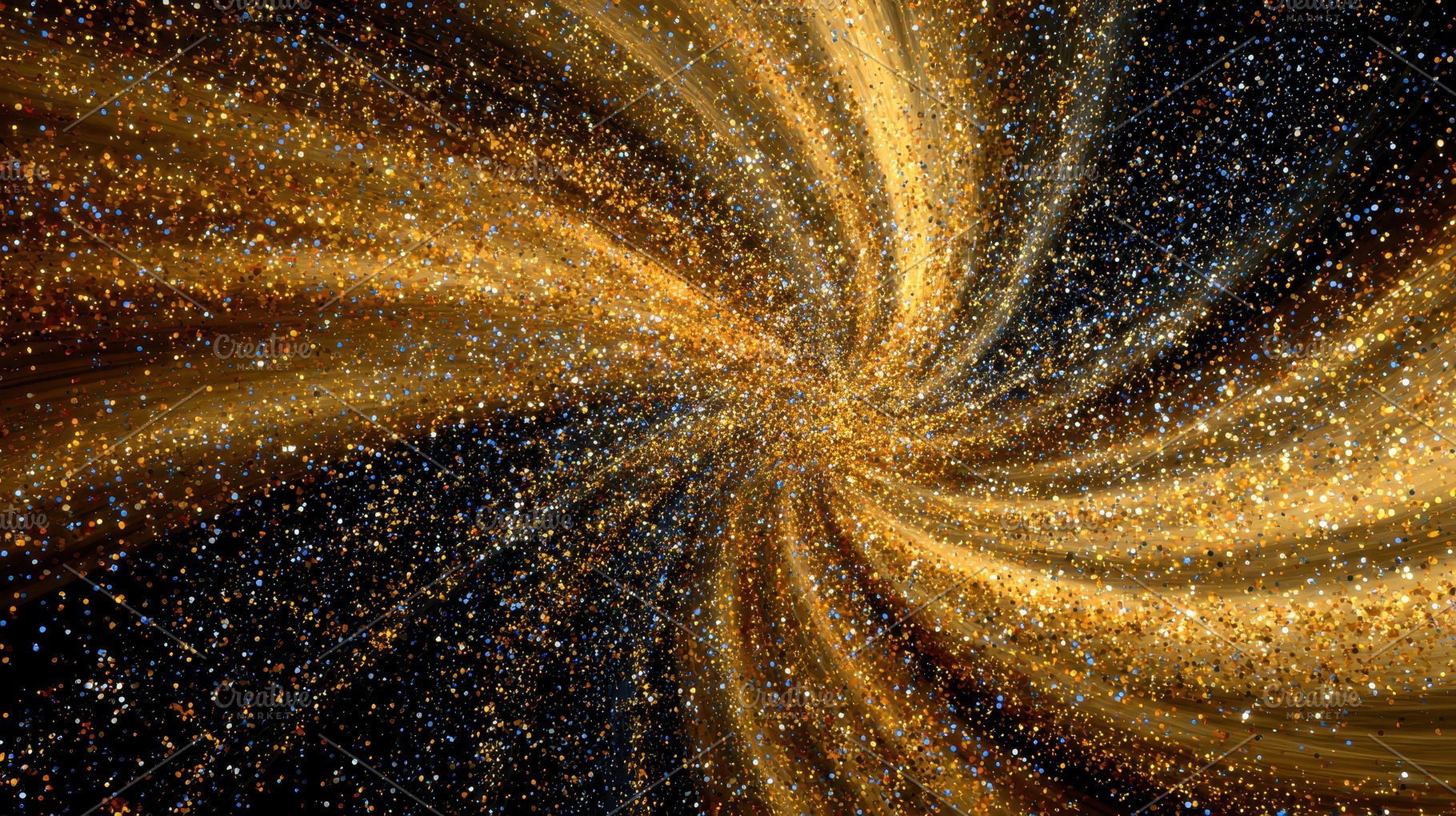 Swirling galaxy with bright stars, a Photo by Pavel_design