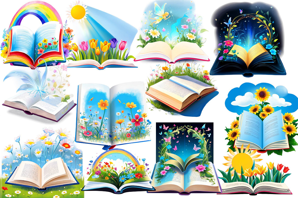 Vintage Flowers With Book, an Illustration by Wow Magic (Photo 2 of 5)
