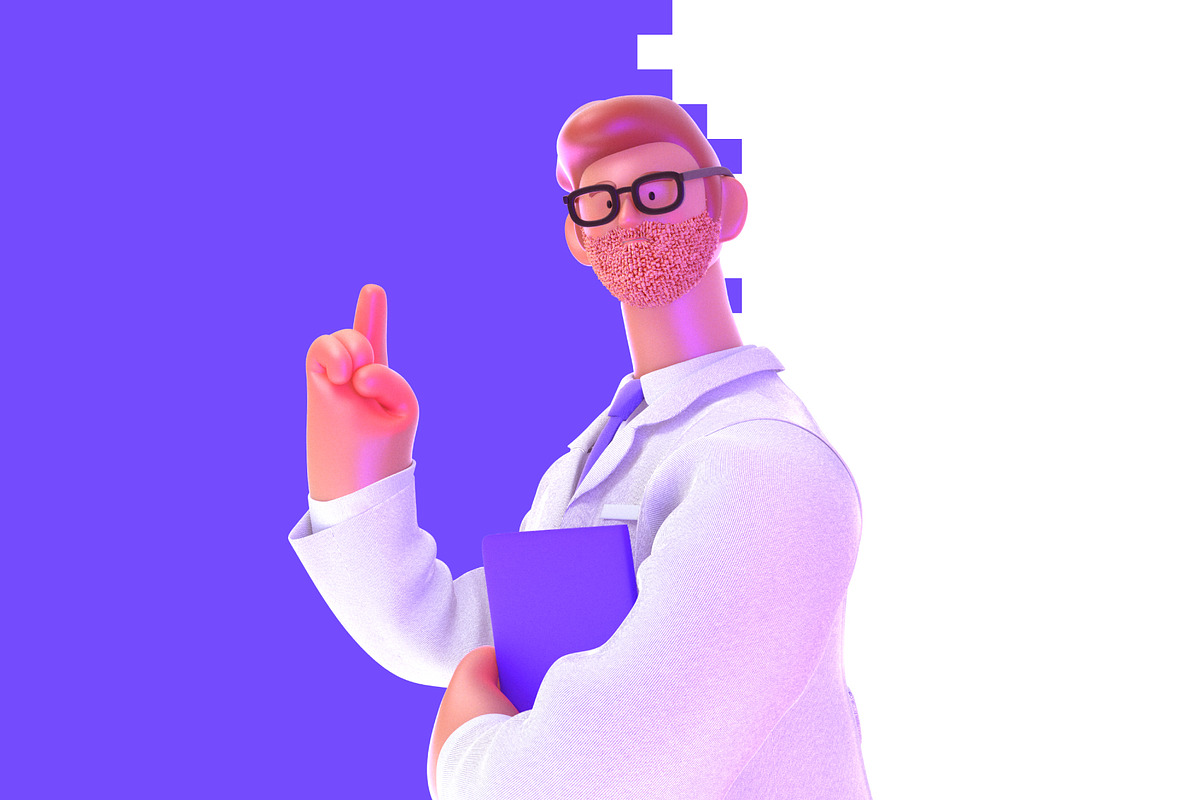 Doctor, 3D illustrations set, a Healthcare Illustration by Grivina's shop (Photo 4 of 19)