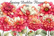 Whimsical Spring Dahlia Flower Png, an Illustration by Craft Nest (Thumbnail 1 of 11)