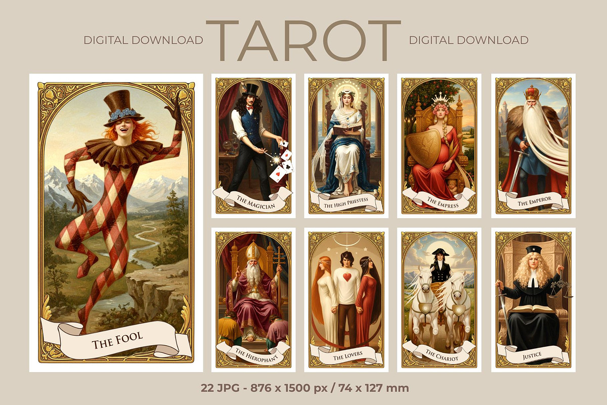 TAROT MAJOR ARCANA CARDS, an Illustration by La Inspiratriz (Photo 1 of 4)