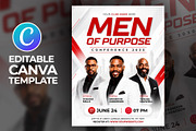 Mens Conference Flyer Template, a Social Media Template by Artonix (Thumbnail 1 of 3)