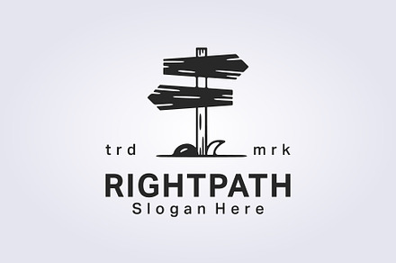 vintage adventure road sign logo