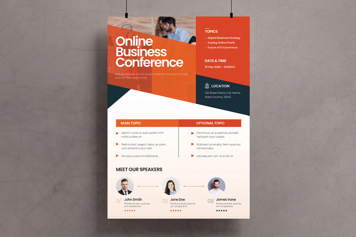 Online Business Conference Flyer, a Flyer Template by MightyDesign (Photo 1 of 8)