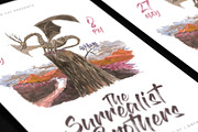 Watercolor Mountain Dragon Flyer, a Flyer Template by ashenterprise (Thumbnail 3 of 5)