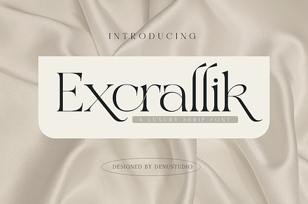 Excrallik Modern Serif, a Serif Font by Denustudios