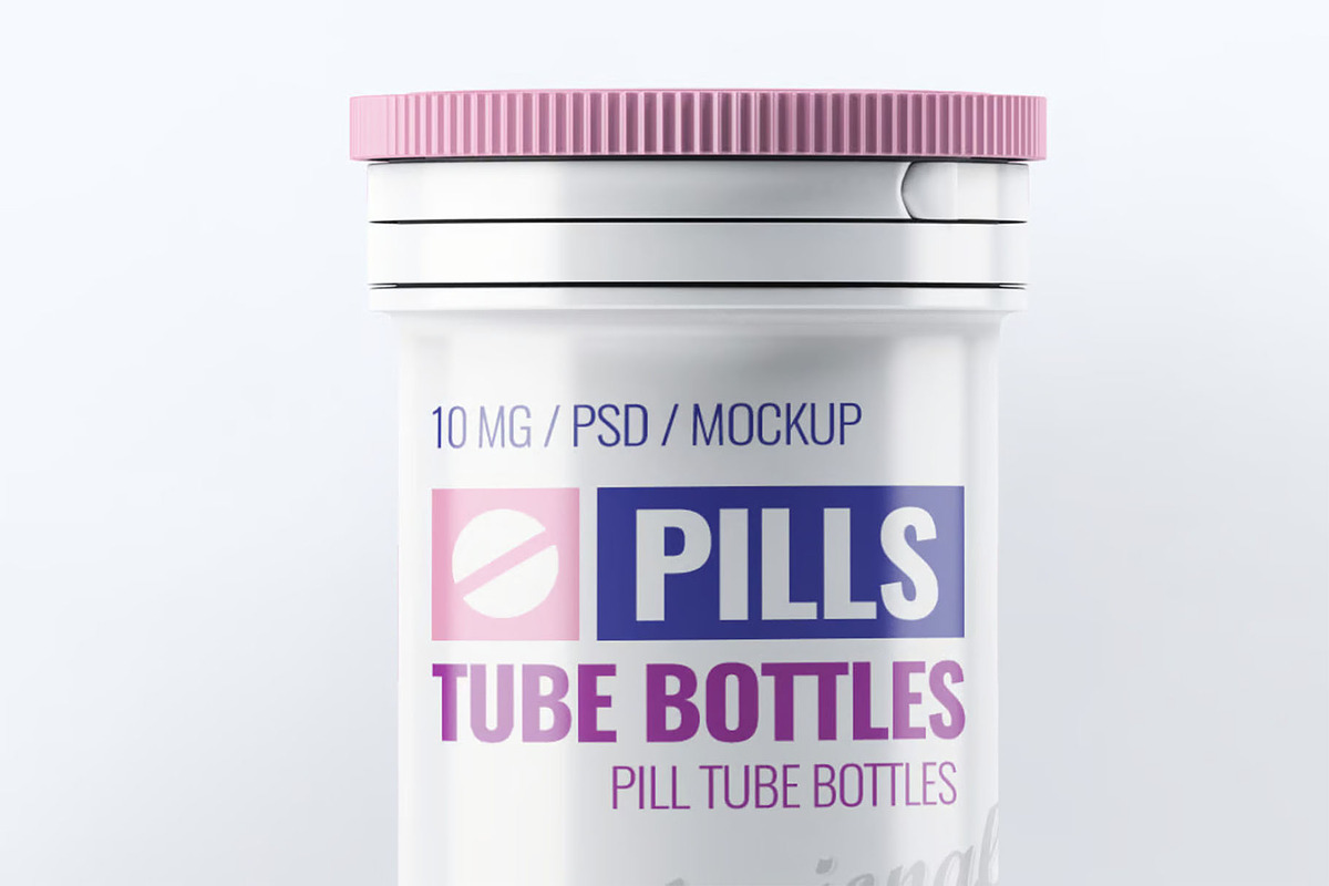 Pills Tube Bottles Mockup, an Advertising Mockup by Hubzway (Photo 7 of 8)
