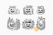 Cottagecore Halloween Pumpkin Bundle, a Seasonal Illustration by Pretty Meerkat (Thumbnail 5 of 6)