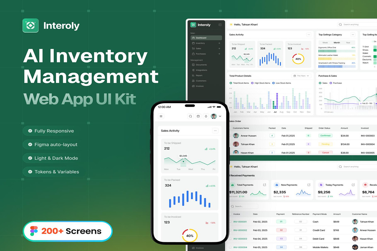 AI Inventory Management Web App UI, an UI Kit Template by Lumina_ui_ux202 (Photo 1 of 7)
