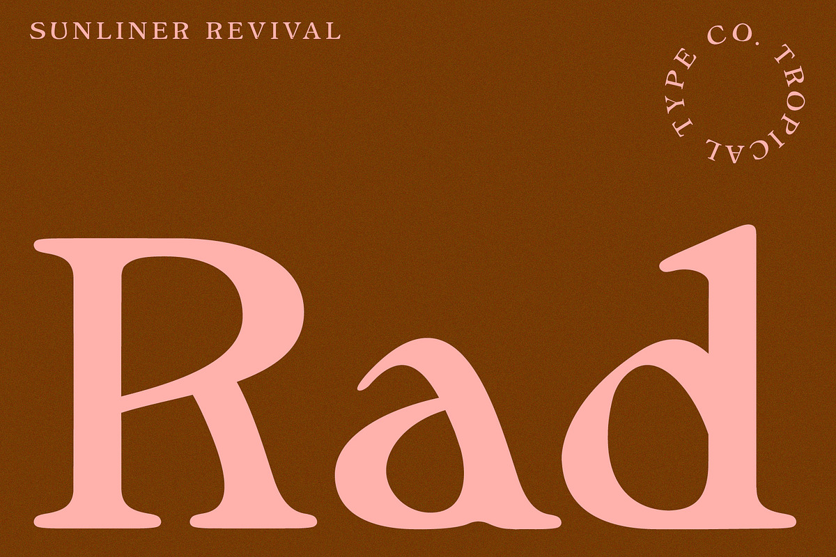 Sunliner Revival Retro Font, a Serif Font by Tropical Type (Photo 4 of 12)
