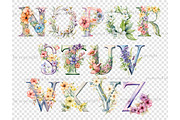 Wild Flowers Alphabet | Spring Lette, a Seasonal Illustration by GlamArtZhanna (Thumbnail 6 of 6)