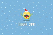 Cute Monsters Christmas Cards, a Seasonal Illustration by sceptical cactus (Thumbnail 9 of 9)