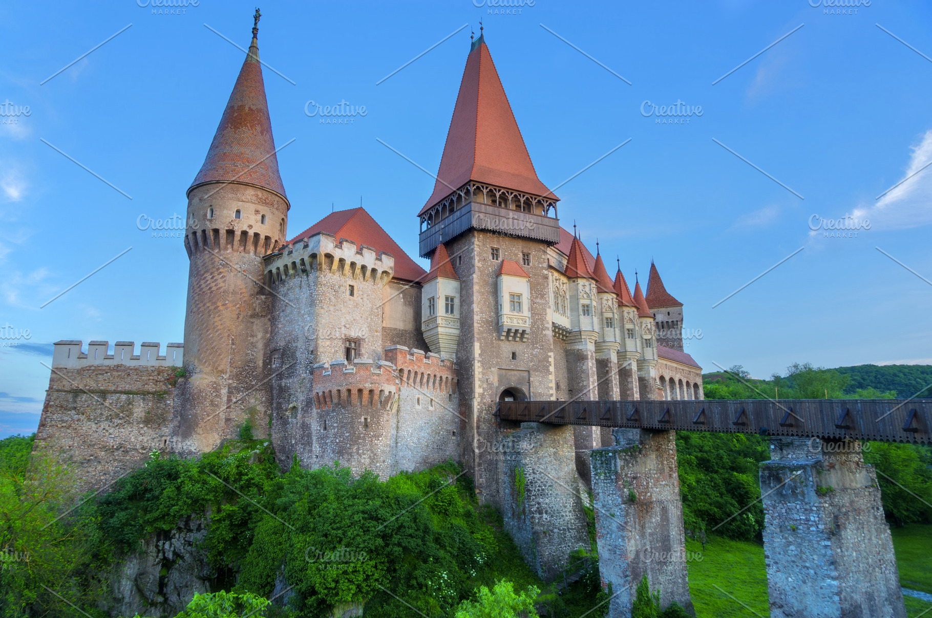 Corvin castle in romania containing medieval, old, and overcast, a Nature Photo by Always Wanderlust