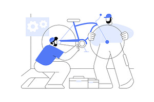 Custom bike building isolated, an Illustration by Visual Generation