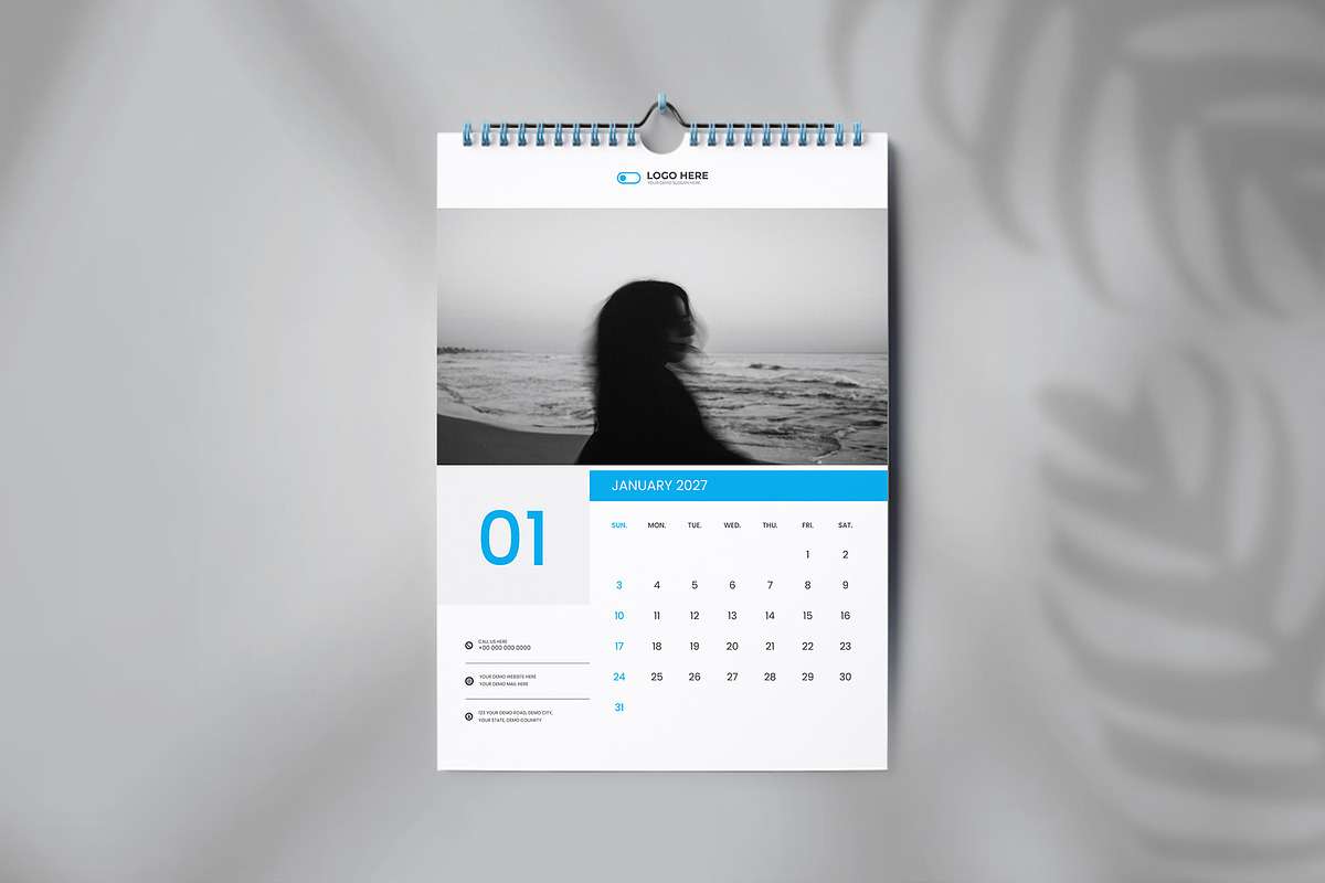 Wall calendar design template, a Stationery Template by Tanmoy Topu (Photo 2 of 4)