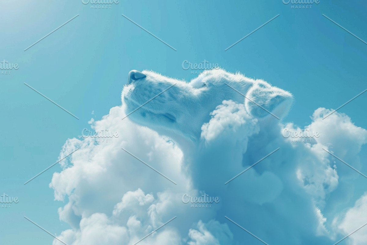 90 Clouds animals against a blue sky, an Animal Illustration by Handmadefont (Photo 53 of 64)
