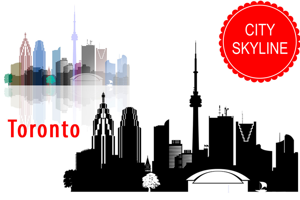 Toronto vector skyline, an Illustration by DimShop